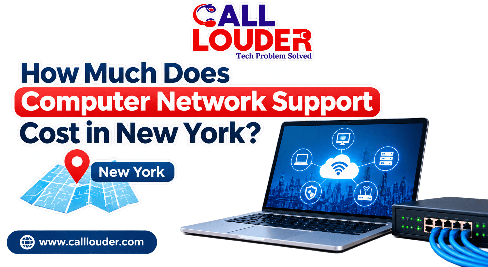 Computer network support cost in New York